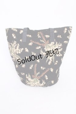 画像2: KANEKO ISAO / ポーチ付きすずらん柄キルティングバッグ  クロ×アイボリー T-25-12-10-030-EL-BG-OW-ZT-K012