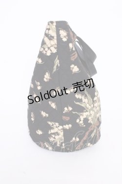 画像3: KANEKO ISAO / ポーチ付きすずらん柄キルティングバッグ  クロ×アイボリー T-25-12-10-030-EL-BG-OW-ZT-K012