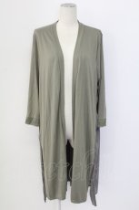 画像1: axes femme / ＵＶカットバックプリーツカーディガン  カーキ T-25-12-11-020-AX-TO-SA-ZI (1)