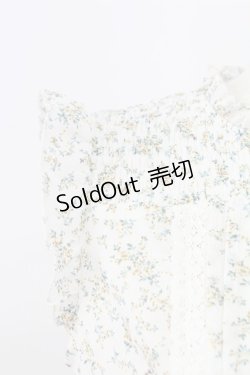 画像8: axes femme / ベルト付花柄ノースリブラウス M ホワイト T-25-12-11-002-AX-BL-SA-ZI