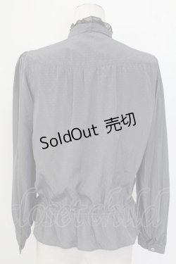 画像2: axes femme / ヨーク切替えフリルブラウス M チャコール T-25-12-11-023-AX-BL-SA-ZI