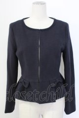 PRIME ATTERN / ノーカラージャケット  ネイビー T-25-12-11-025-LO-JA-SA-ZT