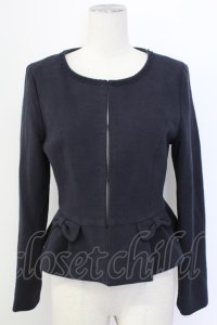 PRIME ATTERN / ノーカラージャケット  ネイビー T-25-12-11-025-LO-JA-SA-ZT