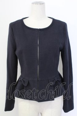 画像1: PRIME ATTERN / ノーカラージャケット  ネイビー T-25-12-11-025-LO-JA-SA-ZT