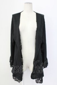 axes femme / レース重ねUVトッパーカーデ XL クロ T-25-12-11-026-AX-TO-SA-ZT