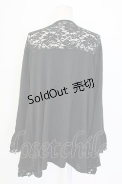 画像2: axes femme / レース重ねUVトッパーカーデ XL クロ T-25-12-11-026-AX-TO-SA-ZI