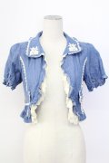 axes femme / デニムフリルボレロ M ブルー T-25-12-11-029-AX-TO-SA-ZT