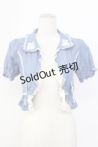 axes femme / デニムフリルボレロ M ブルー T-25-12-11-029-AX-TO-SA-ZI