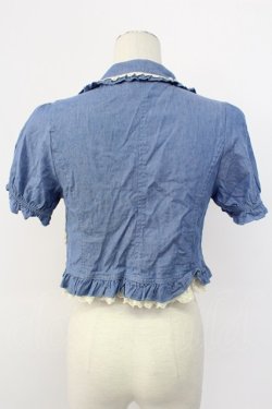画像2: axes femme / デニムフリルボレロ M ブルー T-25-12-11-029-AX-TO-SA-ZT