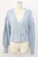 画像1: axes femme / 透かし編みふわふわニットカーディガン  サックス T-25-12-11-030-AX-TO-SA-ZT (1)