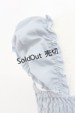 画像3: axes femme / 編み上げペプラムビスチェ M サックス T-25-12-11-031-AX-TO-SA-ZT