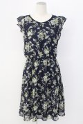 axes femme / 花柄ワンピース M ブルー T-25-12-11-033-AX-BL-SA-ZT