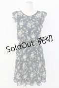 axes femme / 花柄ワンピース M ブルー T-25-12-11-033-AX-BL-SA-ZI