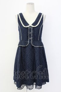 axes femme / 襟付きジャカードジャンドレ M コン T-25-12-11-034-AX-OP-SA-ZI