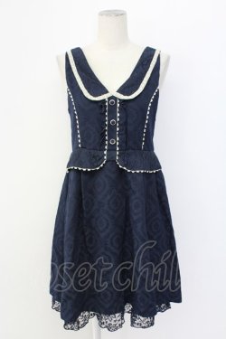 画像1: axes femme / 襟付きジャカードジャンドレ M コン T-25-12-11-034-AX-OP-SA-ZT