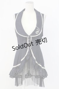 axes femme / フリルロングベスト M コン T-25-12-11-035-AX-TO-SA-ZI