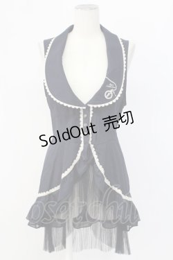 画像1: axes femme / フリルロングベスト M コン T-25-12-11-035-AX-TO-SA-ZT