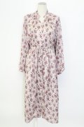 axes femme / ミニブーケ柄らくちんワンピース M アワピンク T-25-12-11-036-AX-OP-SA-ZT