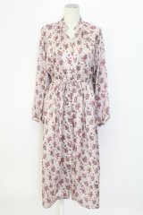 axes femme / ミニブーケ柄らくちんワンピース M アワピンク T-25-12-11-036-AX-OP-SA-ZT