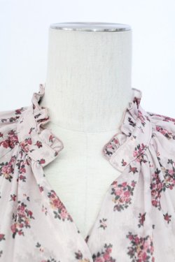 画像3: axes femme / ミニブーケ柄らくちんワンピース M アワピンク T-25-12-11-036-AX-OP-SA-ZT