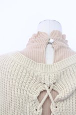 画像3: axes femme / ニットベスト重ねワンピース M ベージュ T-25-12-11-037-AX-OP-SA-ZI (3)