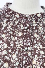 画像4: axes femme / 小花柄ティアードワンピース L チャ T-25-12-11-038-AX-OP-SA-ZI (4)