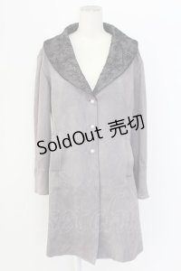 axes femme / レーススエードコーデイガン  チャコール T-25-12-11-040-AX-TO-SA-ZI
