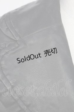 画像3: axes femme / エコレザーフリルブルゾン  黒 T-25-12-11-041-AX-JA-SA-ZI