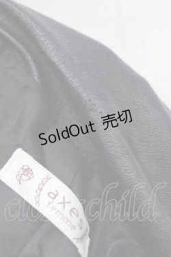 画像4: axes femme / エコレザーフリルブルゾン  黒 T-25-12-11-041-AX-JA-SA-ZI