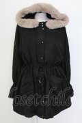 axes femme / フード付ミドル丈モッズコート L ブラック T-25-12-11-043-AX-CO-SA-ZT