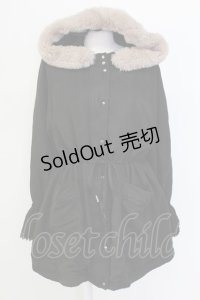 axes femme / フード付ミドル丈モッズコート L ブラック T-25-12-11-043-AX-CO-SA-ZI