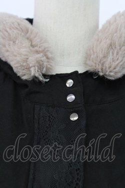 画像3: axes femme / フード付ミドル丈モッズコート L ブラック T-25-12-11-043-AX-CO-SA-ZT