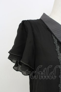 画像4: axes femme / ストライプ切替オールインワン M ブラック T-25-12-11-044-AX-OP-SA-ZT