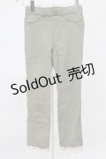 axes femme / 裾レースストレッチパンツ M グリーン T-25-12-11-045-AX-PA-SA-ZT