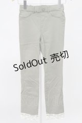 axes femme / 裾レースストレッチパンツ M グリーン T-25-12-11-045-AX-PA-SA-ZT