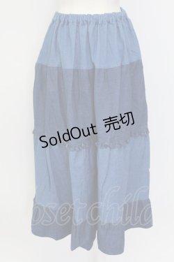 画像2: axes femme Nostalgic / フリルデニム切替スカート  青デニム T-25-12-11-047-LO-SK-SA-ZI