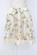 axes femme / 花ptオーガンジー重ねスカート M ベージュ T-25-12-11-048-AX-SK-SA-ZT