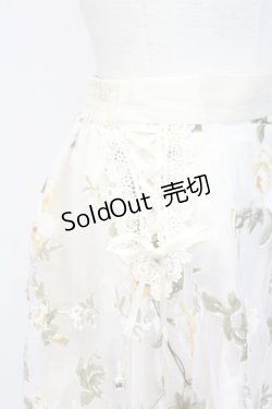 画像3: axes femme / 花ptオーガンジー重ねスカート M ベージュ T-25-12-11-048-AX-SK-SA-ZI