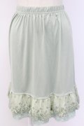 axes femme / お花付きペチスカート M グリーン T-25-12-11-049-AX-SK-SA-ZT