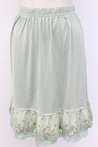 axes femme / お花付きペチスカート M グリーン T-25-12-11-049-AX-SK-SA-ZI