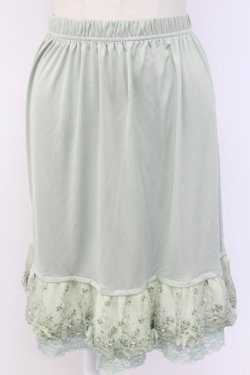 画像1: axes femme / お花付きペチスカート M グリーン T-25-12-11-049-AX-SK-SA-ZT