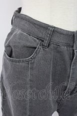 画像3: axes femme / 刺繍スリットフィットデニム L グレー T-25-12-11-052-AX-PA-SA-ZI (3)