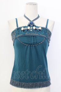 axes femme / ガーデンホルターキャミソール M グリーン T-25-12-11-005-AX-TO-SA-ZT