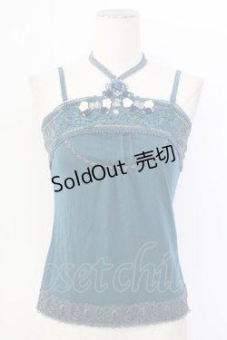 画像1: axes femme / ガーデンホルターキャミソール M グリーン T-25-12-11-005-AX-TO-SA-ZI