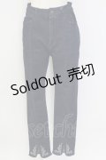 axes femme / 刺繍スリットフィットデニム L インディゴ T-25-12-11-053-AX-PA-SA-ZI