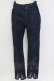 画像1: axes femme / 刺繍スリットフィットデニム L インディゴ T-25-12-11-053-AX-PA-SA-ZT (1)