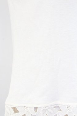 画像4: axes femme / 裾花レースデザインタンクトップ M キナリ T-25-12-11-008-AX-TO-SA-ZT