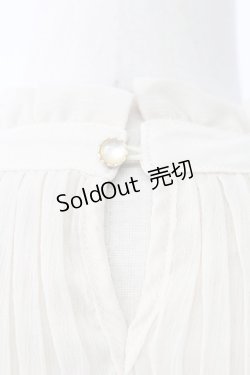 画像3: axes femme / ハイネックプリーツブラウス M キナリ T-25-12-11-010-AX-BL-SA-ZI