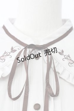 画像4: axes femme / ブーケ刺繍フリル襟ブラウス L ベージュ T-25-12-11-012-AX-BL-SA-ZI