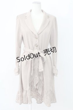 画像1: axes femme / 裏毛素材テーラーコーディガン  ベージュ T-25-12-11-013-AX-TO-SA-ZI